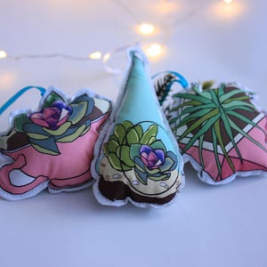 Terrariums Christmas ornaments: planters tree decorations plant ornament set image 5