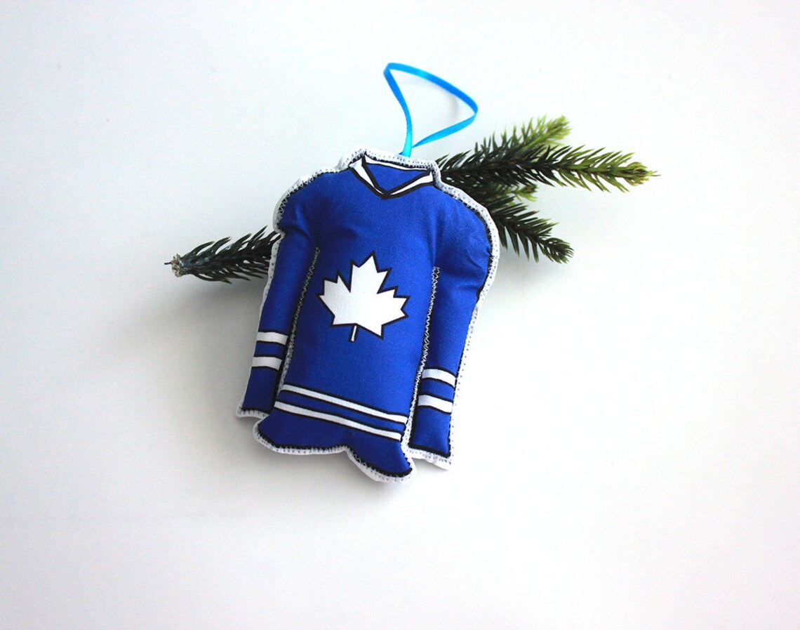 Hockey Ornaments Set of 4 Canadian hockey jersey ornaments Etsy
