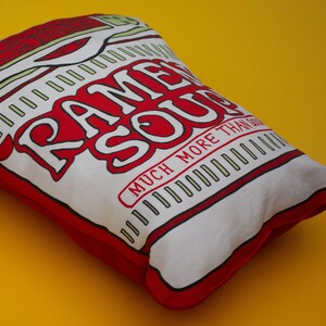 Ramen soup pillow, decorative pillow, Food lover pillow, image 4