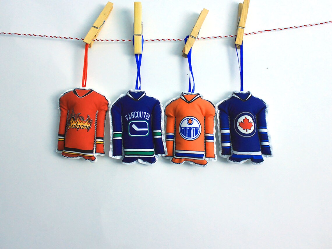 Vancouver Hockey Jersey Ornament Canadian Tree Decoration Etsy Canada