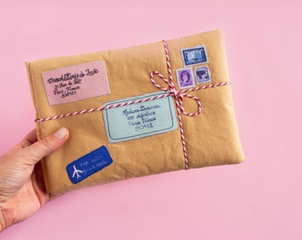 iPad Mini Sleeve -Vintage envelop parcel iPad mini Case - iPad cover