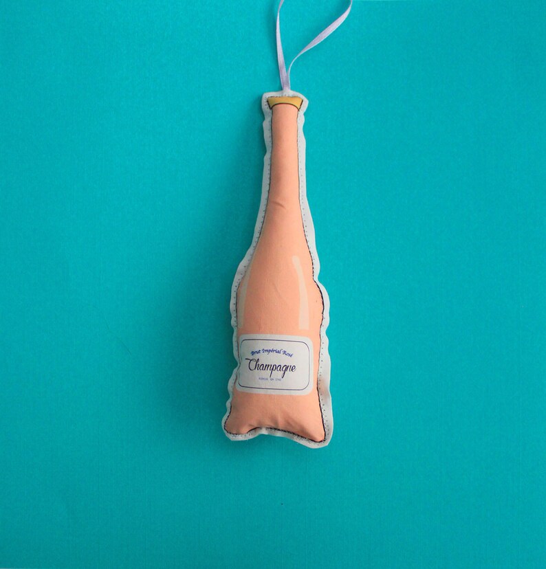 Pink Champagne Bottle Ornament Christmas Ornaments Tree Etsy
