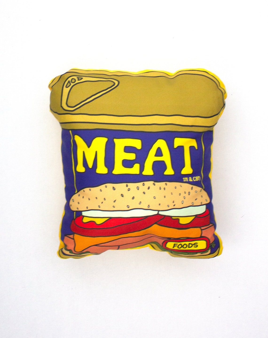 Meat can pillow decorative pillow Food lover pillow Etsy