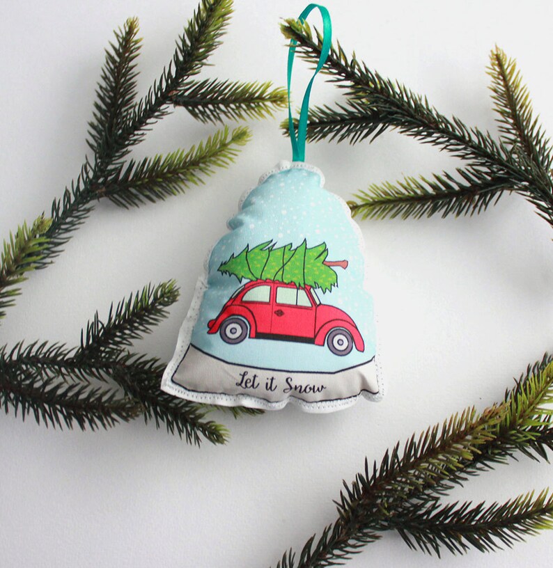 Car ornament gifts under 10 Christmas Ornament Holiday tree decoration