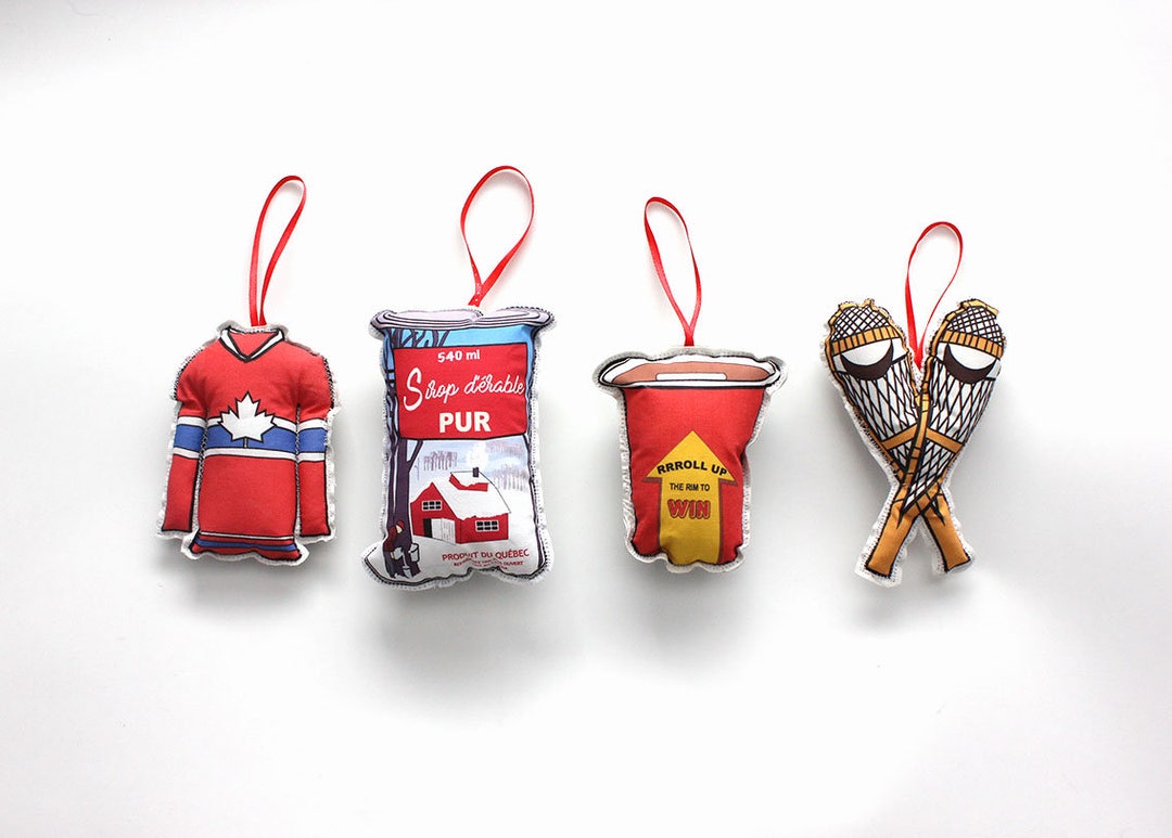 Christmas Ornaments Set of 4 Canadian Themed Ornaments - Etsy Canada