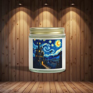 Wizard School Candle, Magic School Candle, Home Decor, Gift for Owl Lovers, Wizard School Gift