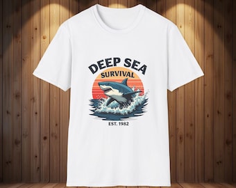 Camiseta con tiburón de Amity Island, inspirada en la película