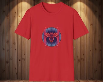 Neon Spider Hero Logo T-Shirt, Comic Book Unisex Shirt