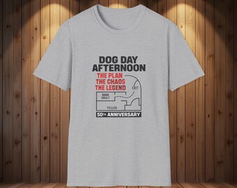 Camiseta del 50 aniversario de Tarde de perros: El plan, el caos, la leyenda.