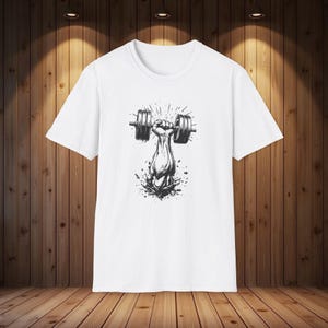 Power Lifter T-Shirt, Weightlifting Grip, Unisex Fitness Apparel