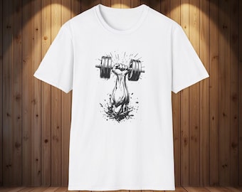 Power Lifter-T-shirt, gewichthefgreep, uniseks fitnesskleding
