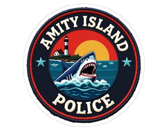 Amity Island Police Shark Attack Sticker