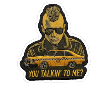 Taxi Driver 1976 Travis Bickle Sticker, Embroidered Patch Style, Cult Film Fan Gift