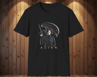 Alien Movie T-Shirt, Ellen Ripley Xenomorph Sci-Fi Horror Apparel