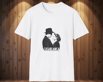 Film-T-shirt Casablanca, vintage filmafbeelding T-shirt