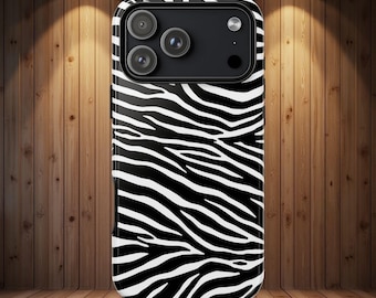 Luxe telefoonhoesje met zebraprint, modeaccessoire met dierenpatroon