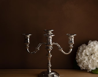 Vintage BMF Silverplated Candelabra · 5-Arm Candle Holder · Classic German Table Decor
