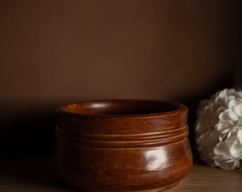 Coupe en Bois Vintage · Saladier Bois Mid-Century · Décoration Scandinave en Bois