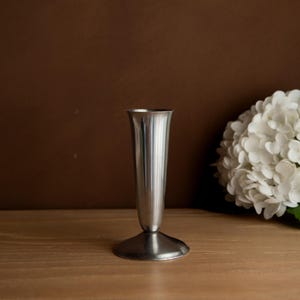 Vintage ALESSI Bud Vase · Stainless Steel Soliflore · Postmodern Italian Minimalism