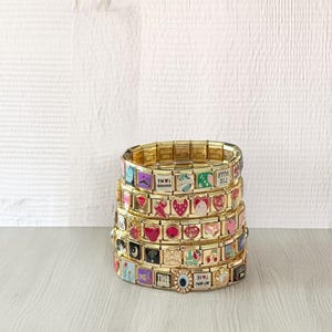 Custom Italian Charm Bracelet, Vintage Italy Charms, Vintage Best Friend Bracelet, Handmade Italian Watch Bracelets, Handmade Birthday Gift