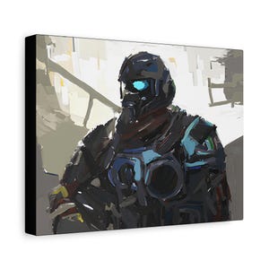 Gears of War Anthony Carmine Oil Painting Style Art | 12&quot; x 9&quot;