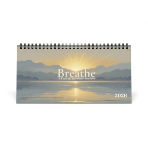 Breathe 2026 Islamic Desktop Calendar - Minimalist Spiritual Art,  Monthly Flip Calendar, Muslim Motivation Gift, Dua-Inspired Decor