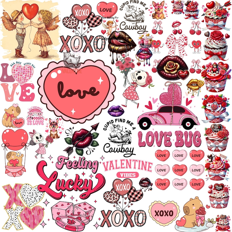 400 Valentines Day PNG Bundle, Valentine Mega Bundle Png, Valentine ...