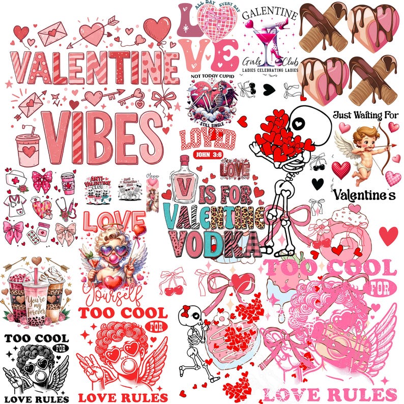 400 Valentines Day PNG Bundle, Valentine Mega Bundle Png, Valentine ...