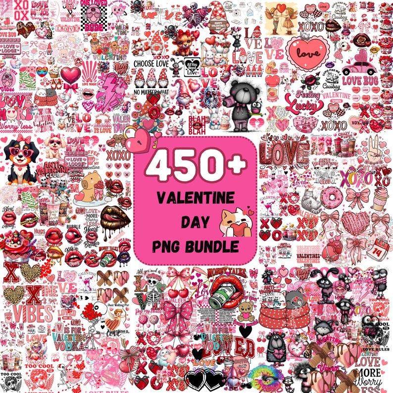 400 Valentines Day PNG Bundle, Valentine Mega Bundle Png, Valentine ...