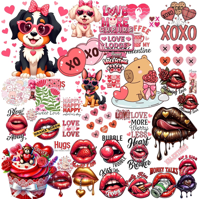 400 Valentines Day PNG Bundle, Valentine Mega Bundle Png, Valentine ...
