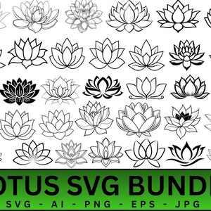 Lotus Flower SVG: Zentangle Clipart for Cricut (Digital Download)