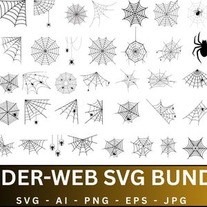 Halloween Spider SVG Bundle: T-Shirt Mockup, Web Vector Cut Files
