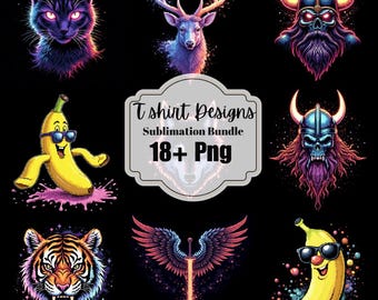 Funny Character T-Shirt PNG Designs Bundle: Playful Graphics For Boys
