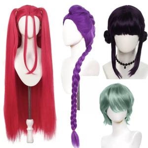 K-pop Demon Hunters Wig Cosplay, Anime Rumi, Zoey, Mira, Abby, Baby, Jinu, Mystery, Romance Costume Wigs, Halloween Party Role play Wig