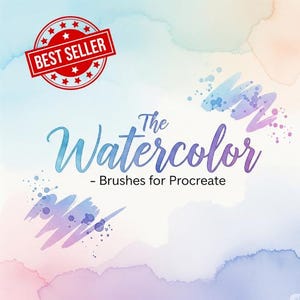 70+ Aquarell - Pinsel für Procreate | Realistische Digitale Aquarellmalerei Set