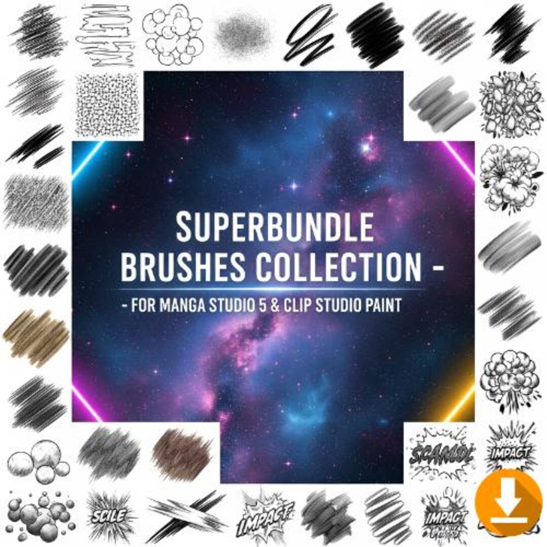 Superbundle Brushes Collection – Brushes for Manga Studio 5 & Clip ...
