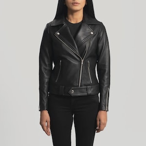Women’s Black Biker Leather Jacket – Premium Quality & Bold Style