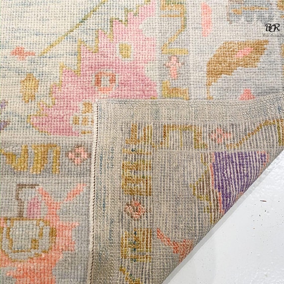 Handwoven Turkish Oushak Rug 9x12 10x14 | Luxury Hand-Knotted Wool Carpet | Vintage Style Area Rug | Custom Oushak Rug 6x9 8x10 12x15 12x18