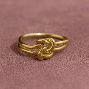 Knot Ring, 14K Gold Love Knot Ring, Promise Ring, Gold Filled Ring, Bridesmaid Ring, Thin Gold Ring, Friendship Ring, Gift for Women