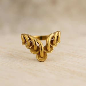 Mushroom Ring, Handmade Ring, Dainty Mushroom Jewelry, Gift Ring, Vintage Bobo Natura Jewelry, Gift For Her & Him, Gold Mushroom Ring