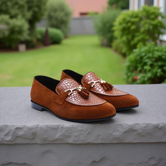 Elegant Brown Textured Loafers Unmatched Elegance With Brown Men main image 3