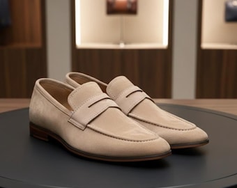 Men's Suede Loafers: Classic Formal Moccasins for Wedding