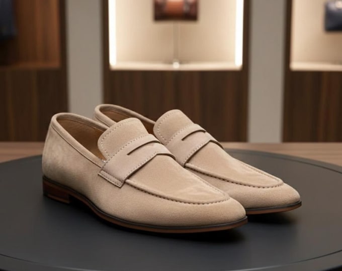 Men's Suede Loafers: Classic Formal Moccasins for Wedding
