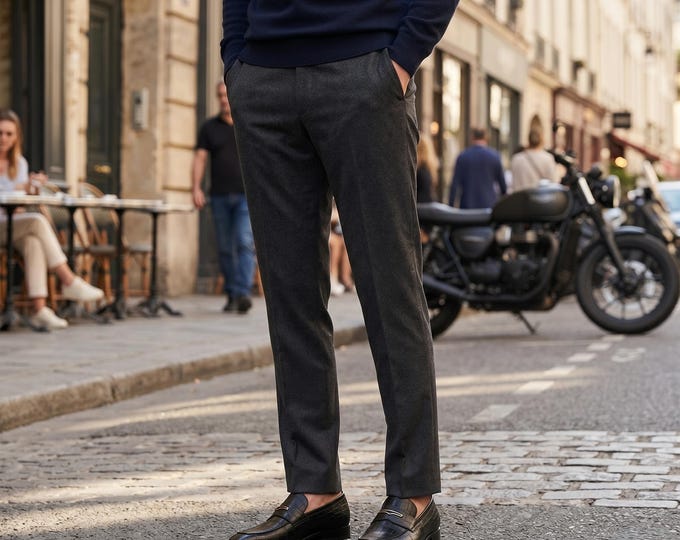 Handmade Black Loafers – Men's Slip-On Dress Shoes