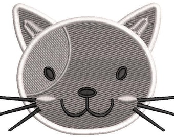 Kitty Face Embroidery Design – Cat, Pet Projects (Digital DST File