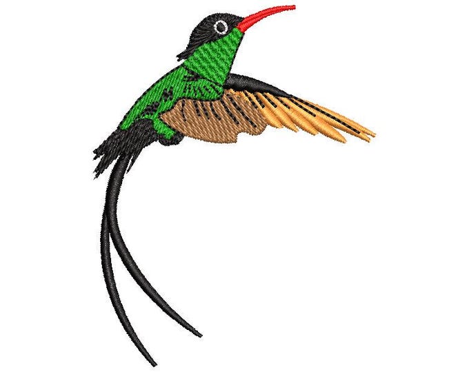 Hummingbird Embroidery Design: Detailed Sparrow Pattern (DST, EMB, EXP Instant Download Files)
