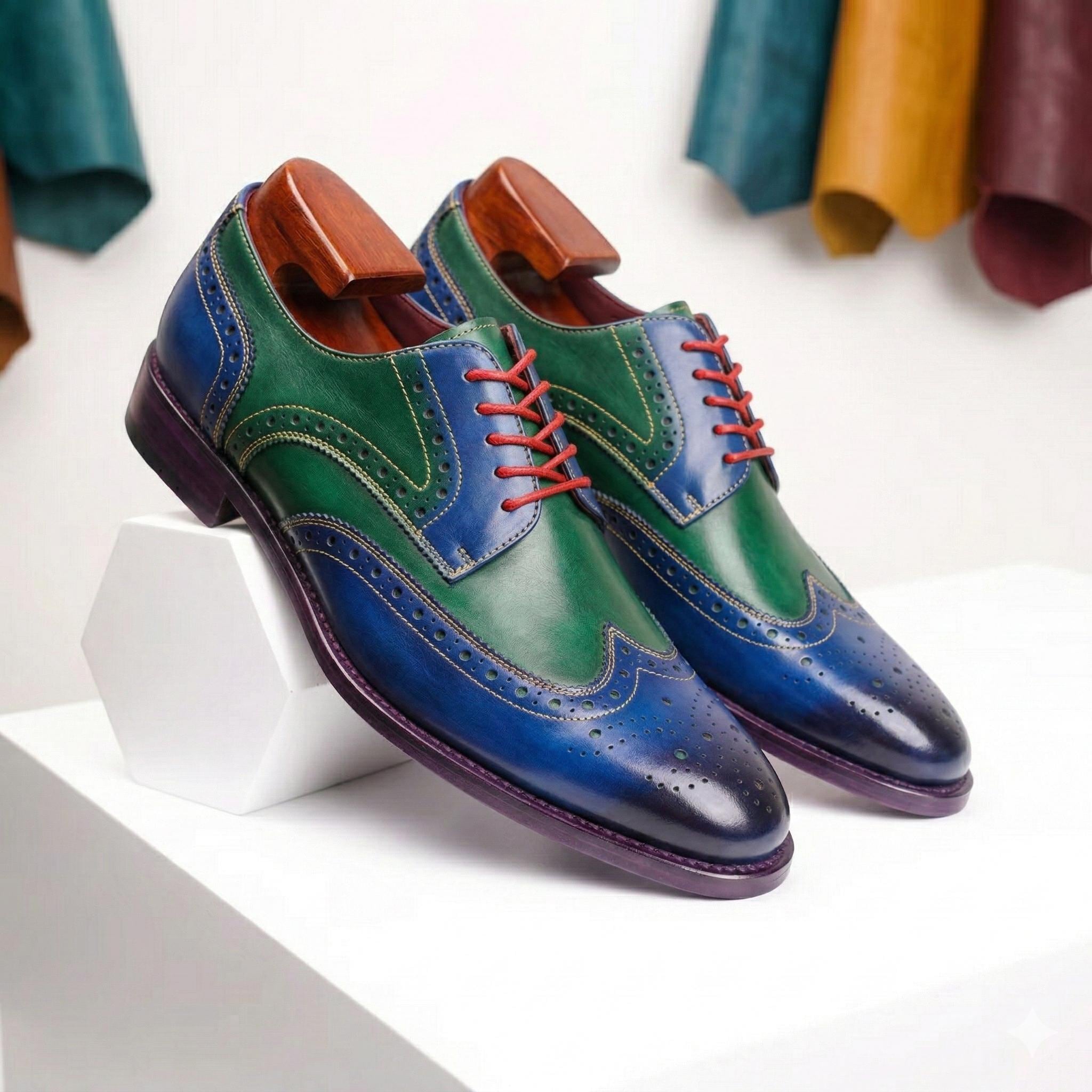 Mens Multi Color Wingtip Shoes - Etsy