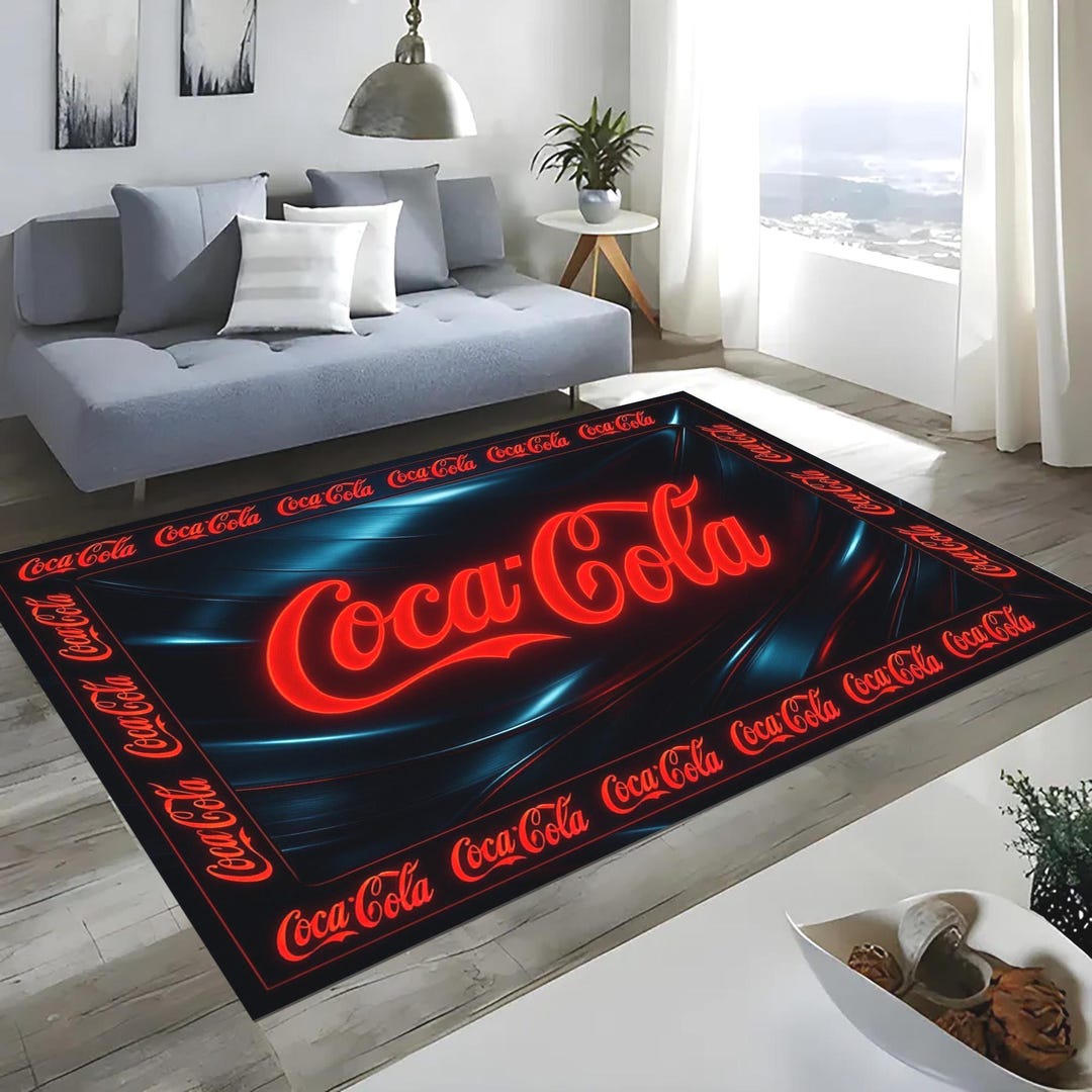 コカコーラロゴラグ：ネオン、レトロブランド、輝くクラシック、象徴的