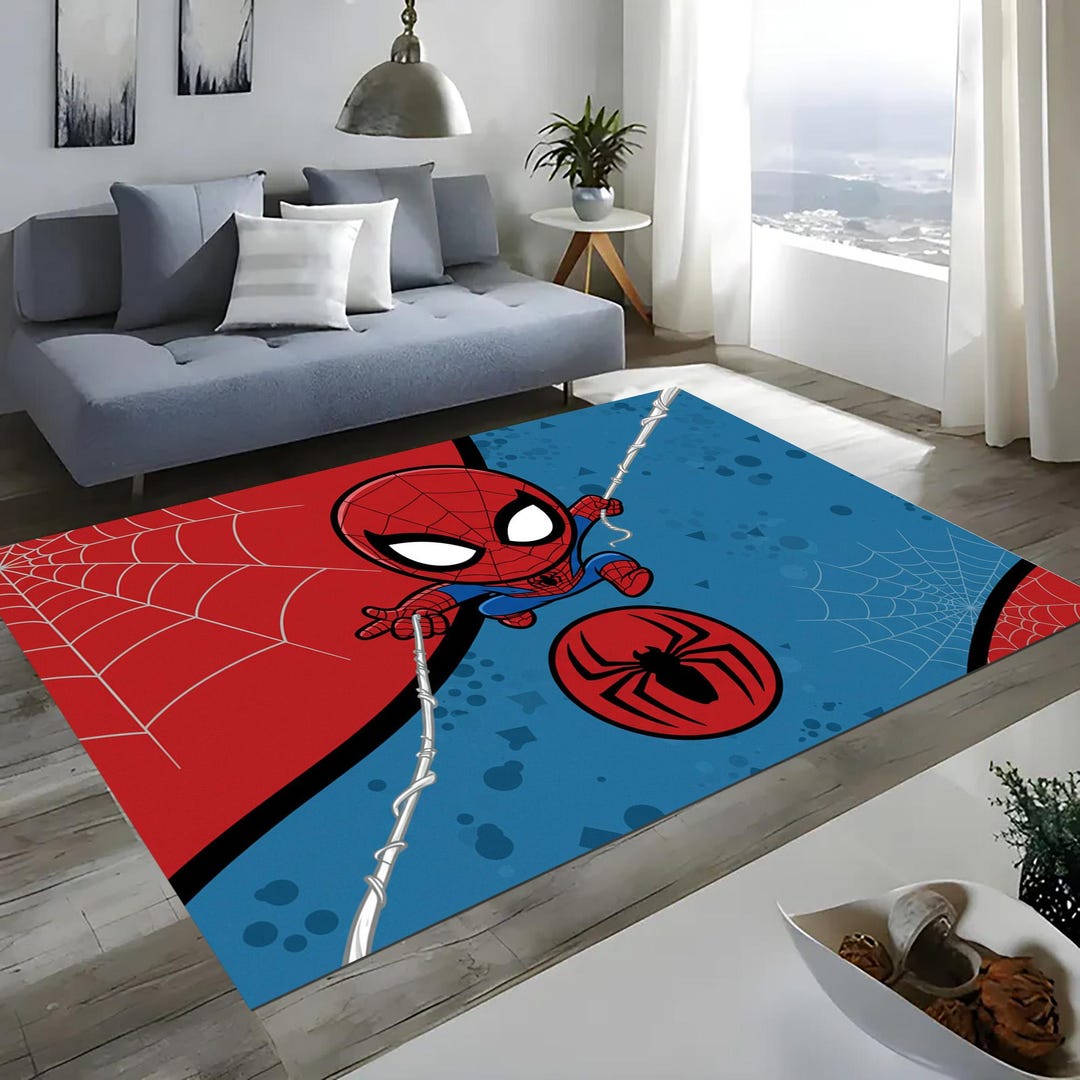 Spiderman Rug: Comic Superhero Spidey Style, Gamer Geek Room, Fantasy ...