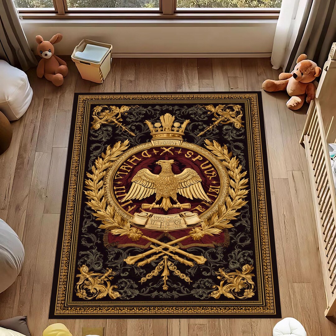 Golden Eagle SPQR Rug: Regal Roman Empire Symbol, Imperial Laurel ...